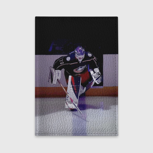 Обложка для автодокументов Sergey Bobrovsky - goalkeeper - Columbus blue jackets, цвет ярко-розовый