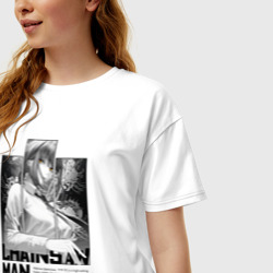 Женская футболка хлопок Oversize Макима биография - фото 2