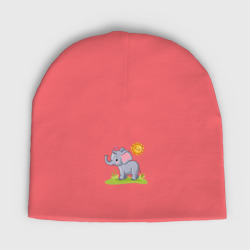Детская шапка демисезонная Солнечный слоненок