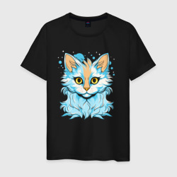 Светящаяся мужская футболка Милый котейка