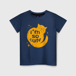 Светящаяся детская футболка I`m so cute cat