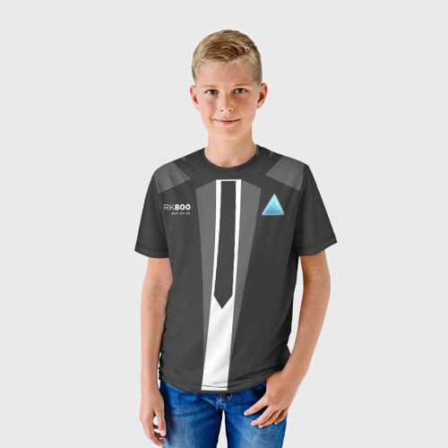 Детская футболка 3D с принтом Detroit: Become classy Human, фото на моделе #1
