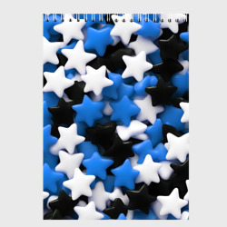 Скетчбук Сладкие звёзды чёрно-синие