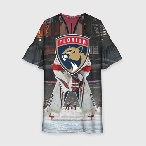 Детское платье 3D Sergey Bobrovsky - Florida panthers - hockey, цвет 3D печать - фото 2