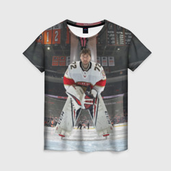 Женская футболка 3D Sergey Bobrovsky - Florida panthers - hockey