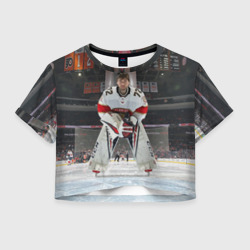 Женская футболка Crop-top 3D Sergey Bobrovsky - Florida panthers - hockey