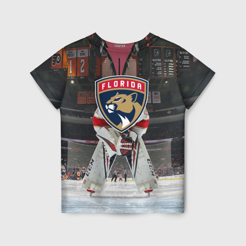 Детская футболка 3D Sergey Bobrovsky - Florida panthers - hockey, цвет 3D печать - фото 2