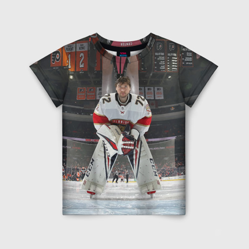 Детская футболка 3D Sergey Bobrovsky - Florida panthers - hockey, цвет 3D печать