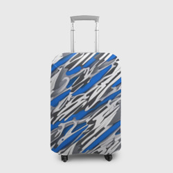 Чехол для чемодана 3D Синие полосы за субстанцией