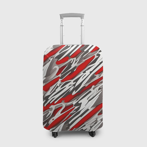 Чехол для чемодана 3D Красные полосы за субстанцией, цвет 3D печать