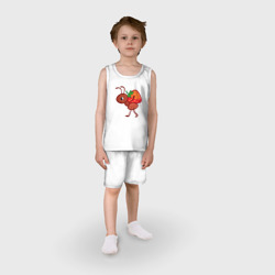 Детская пижама с шортами хлопок Муравей с клубникой - фото 2