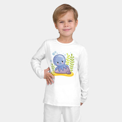 Детская пижама с лонгсливом хлопок Милый осьминожка - фото 2