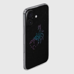 Чехол для iPhone 16 силиконовый с защитой камеры Знак зодиака скорпион - космос - фото 2