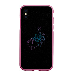 Чехол для iPhone XS Max матовый Знак зодиака скорпион - космос