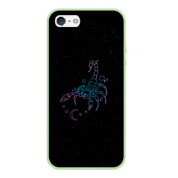 Чехол для iPhone 5/5S матовый Знак зодиака скорпион - космос