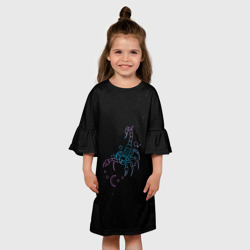 Детское платье 3D Знак зодиака скорпион - космос - фото 2
