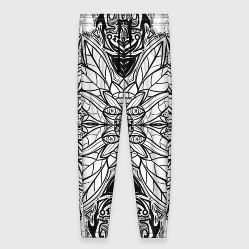 Женские брюки 3D с принтом Абстрактный узор сова, вид спереди #2
