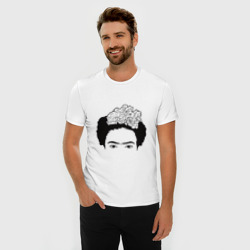 Мужская футболка хлопок Slim Контрастная Фрида Кало - фото 2