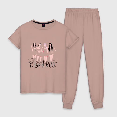 Женская пижама хлопок Популярные девчонки, цвет пыльно-розовый