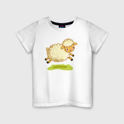 Детская футболка хлопок Весёлая овечка