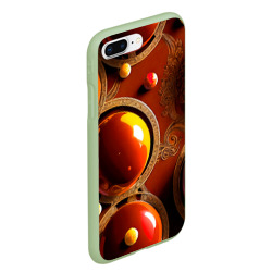 Чехол для iPhone 7Plus/8 Plus матовый Карамельные сферы в шоколаде с орехами - фото 2
