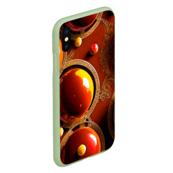 Чехол для iPhone XS Max матовый Карамельные сферы в шоколаде с орехами - фото 2