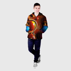 Мужская куртка 3D Карамельные сферы в шоколаде с орехами - фото 2