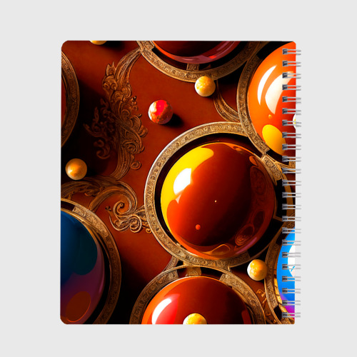 Тетрадь Карамельные сферы в шоколаде с орехами, цвет клетка - фото 2