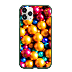 Чехол для iPhone 11 Pro матовый Шоколадные шарики в перламутровой глазури