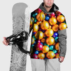 Накидка на куртку 3D Шоколадные шарики в перламутровой глазури