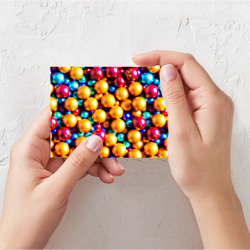 Поздравительная открытка Шоколадные шарики в перламутровой глазури - фото 2