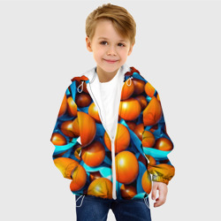 Детская куртка 3D Карамельные сферы в синей ленте - фото 2