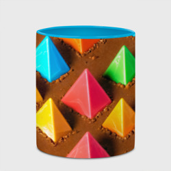 Кружка с полной запечаткой Карамельные пирамиды на шоколадном поле - фото 2