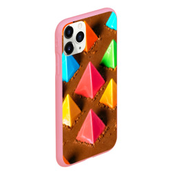 Чехол для iPhone 11 Pro Max матовый Карамельные пирамиды на шоколадном поле - фото 2