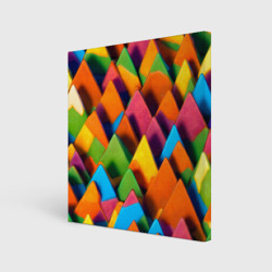 Холст квадратный Разноцветные шоколадные пирамиды