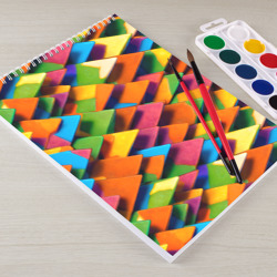 Альбом для рисования Разноцветные шоколадные пирамиды - фото 2