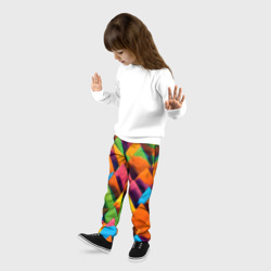 Детские брюки 3D Разноцветные шоколадные пирамиды - фото 2