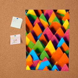 Постер Разноцветные шоколадные пирамиды - фото 2