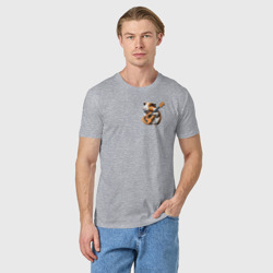 Мужская футболка хлопок Свинка морская гитарист - фото 2