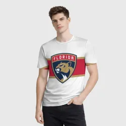Мужская футболка 3D Florida panthers - uniform - hockey - фото 3