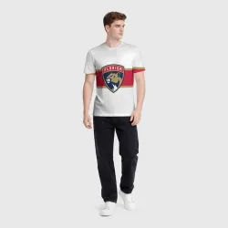 Мужская футболка 3D Florida panthers - uniform - hockey - фото 5