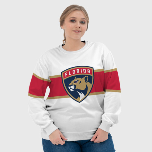 Женский свитшот 3D Florida panthers - uniform - hockey, цвет 3D печать - фото 6