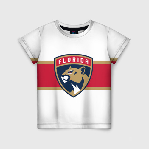 Детская футболка 3D Florida panthers - uniform - hockey, цвет 3D печать