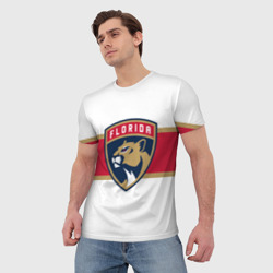 Мужская футболка 3D Florida panthers - uniform - hockey - фото 2