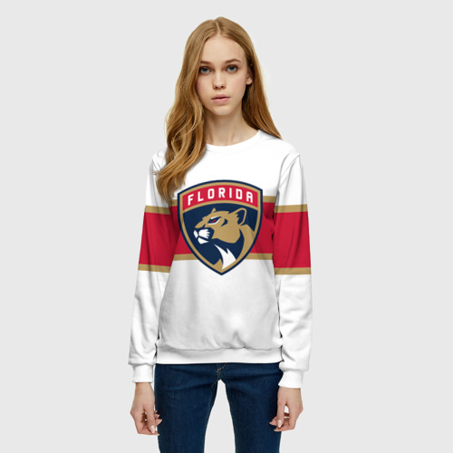 Женский свитшот 3D Florida panthers - uniform - hockey, цвет 3D печать - фото 3