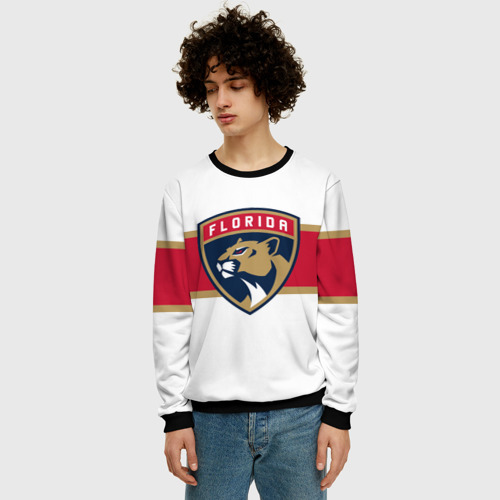 Мужской свитшот 3D Florida panthers - uniform - hockey, цвет черный - фото 3