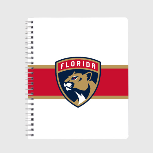 Тетрадь Florida panthers - uniform - hockey, цвет клетка