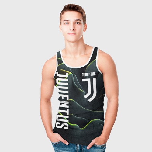 Мужская майка 3D Juventus dark green logo, цвет 3D печать - фото 5