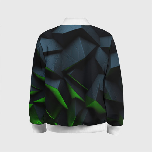 Детский бомбер 3D Juventus black green logo, цвет белый - фото 2