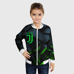 Детский бомбер 3D Juventus black green logo - фото 2